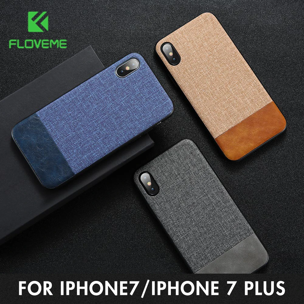 FLOVEME Роскошный чехол для телефона iphone 7 plus тканевые Мягкие силиконовые чехлы