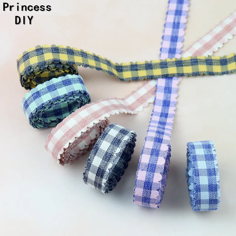 5 метров 15 мм печатная клетчатая фиолетовая решетчатая лента с рисунком 5/8 дюйма