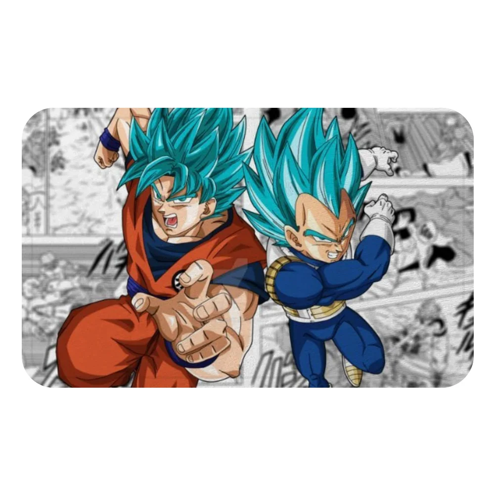 Армейский зеленый DRAGON BALL Son аниме Гоку коврик для ванной кухня ковер декоративные Противоскользящие коврики комната автомобиль пол бар ковры домашний декор для дверей подарок - Цвет: Армейский зеленый