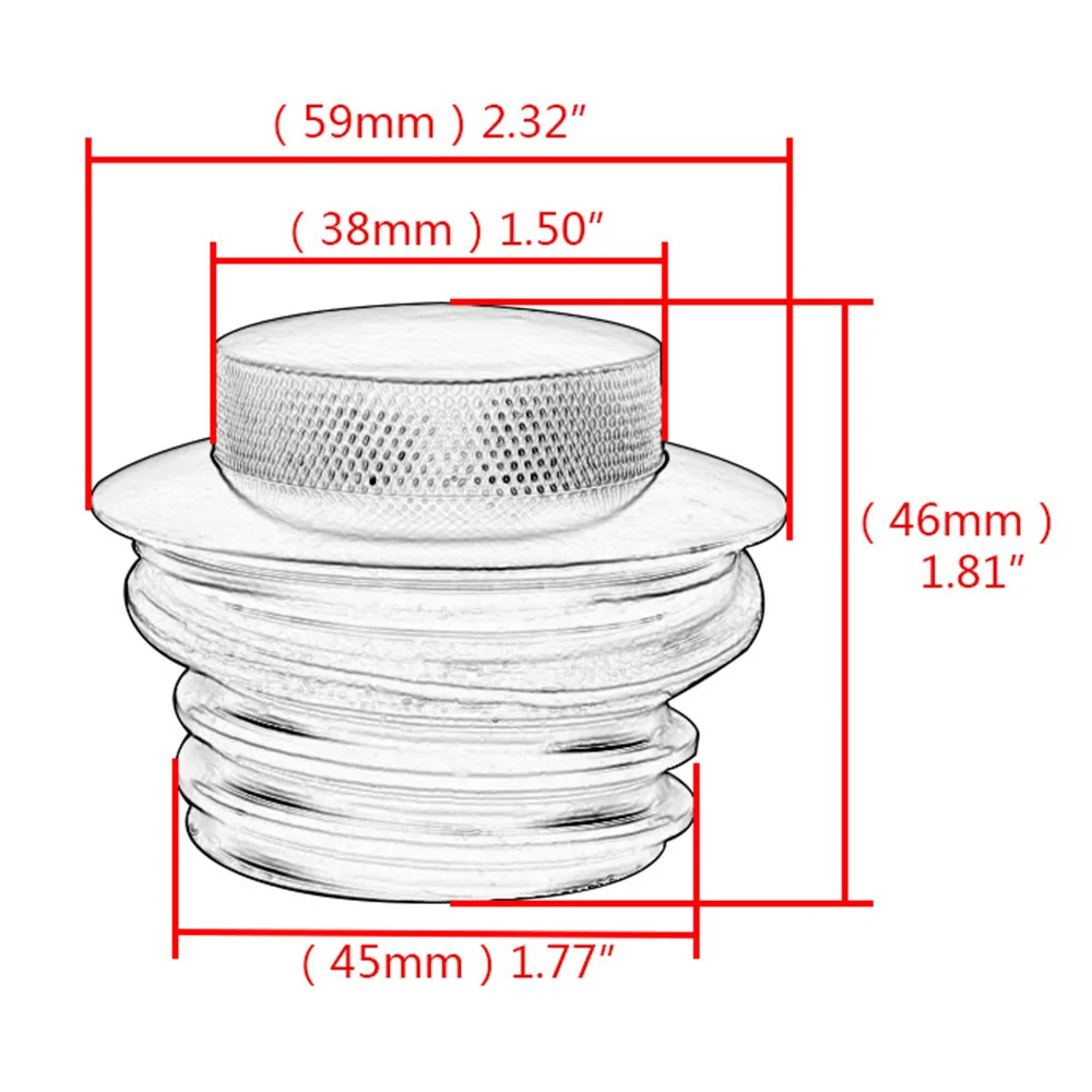 

Motorcycle Flush Gas Cap Fuel Tank Right-hand Thread Reservoir Gas Cap For Harley Dyna Softail 833 Black