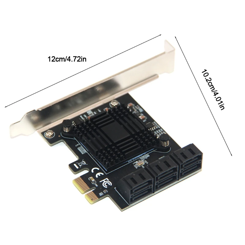 

6 Port SATA 3 PCI Express Expansion Card PCI-E SATA Controller PCIe 1X To SATA3 6Gb Adapter Add On Cards for HDD SSD