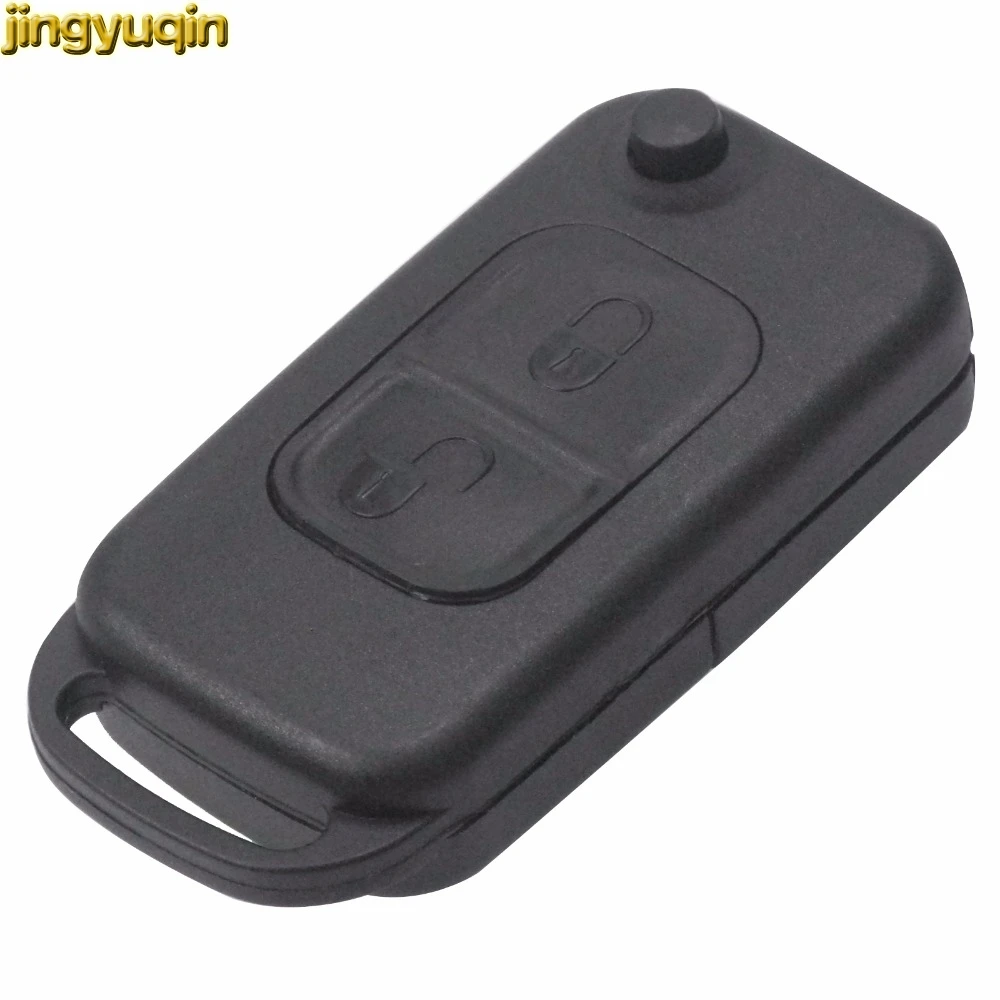 

Jingyuqin Remote Uncut Blade For Mercedes For Benz B200 A160 W124 W202 W210 2 Buttons Folding Flid Key Shell Cover Cutting Blade