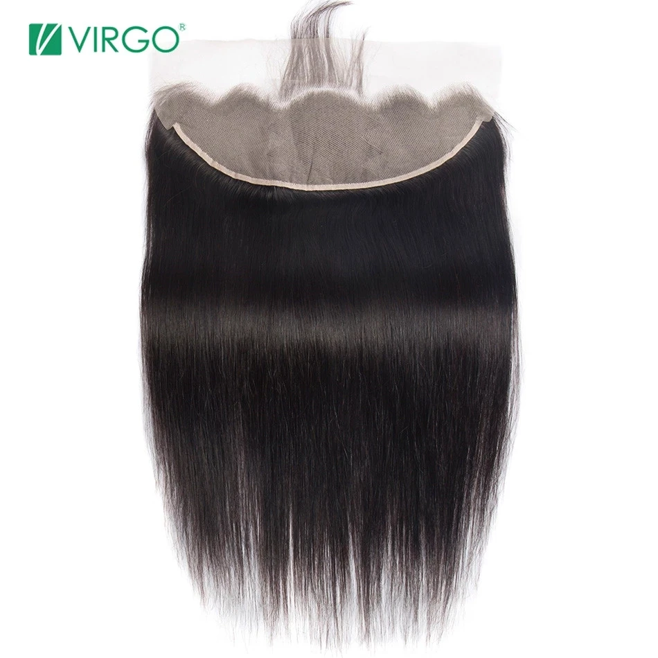 Virgo волосы компании предварительно выщипанные Кружева Фронтальные прямые Remy