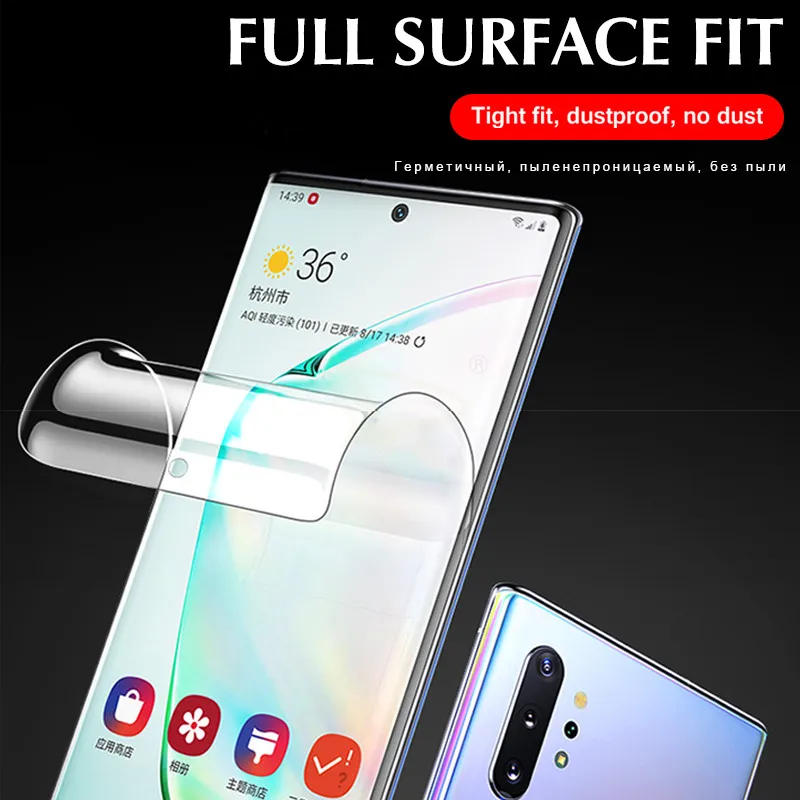100D Передняя Задняя крышка Гидрогелевая пленка для samsung Galaxy Note 10 Pro 8 9 S10 S8 S9 PLus S10E полная защитная пленка не стекло