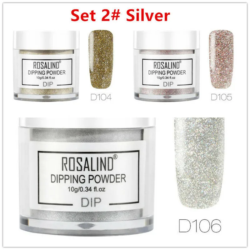 10 г Dip Набор теней для ногтей голографический блеск пигмент порошок 12 пилка сухие