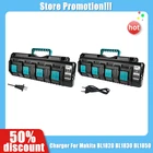 Зарядное устройство для литий-ионных аккумуляторов DC18SF, 4 порта, 14,4 В, 18 в, 4X3A, для Makita BL1820, BL1830, BL1850, BL1430, состояние зарядки аккумулятора для электроинструментов