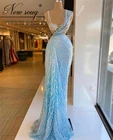 Женское платье с юбкой годе, роскошное вечернее платье с бисером для выпускного вечера, свадебное платье для выпускного вечера, 2021
