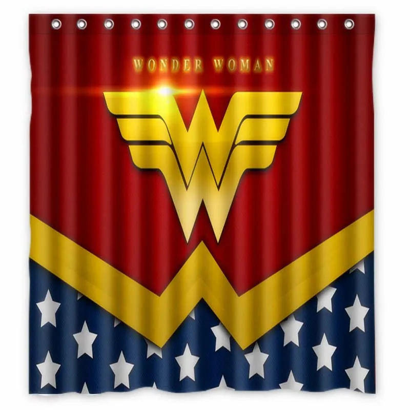 Vixm домашний фильм занавеска для душа s Wonder Woman Водонепроницаемая занавеска для ванной Экологичная полиэфирная занавеска для ванной - Цвет: 1