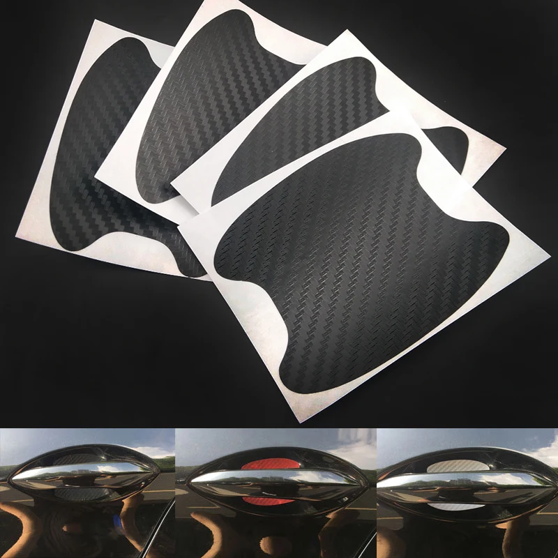 Наклейка на дверь автомобиля из углеродного волокна 4 шт./компл./набор устойчивые