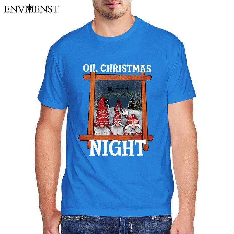 

Oh, Christmas Night Cute Gnomies Christmas Family Matching Cotton Vintage Men T Shirt Graphic Oversized T Shirt Christmas Tops