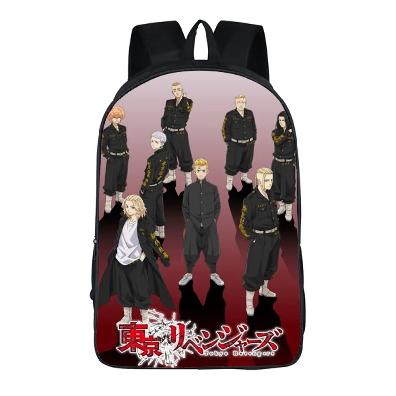 16 Inch Anime Tokyo Revengers School Backpack Student Daily Travel Rucksack Mochila Fashion Teenager College Backpack