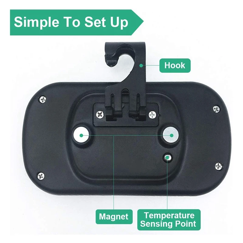 

Digital Refrigerator Thermometer,Freezer/Refrigerator Thermometer with Large LCD Display,Max/Min Record Function Thermometer for