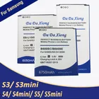 Аккумулятор B600BC EB425161LU для Samsung Galaxy S3 I9300 S3mini I8190 S4 I9500 S4mini I919 S5 I9600 S5mini I9295 G870