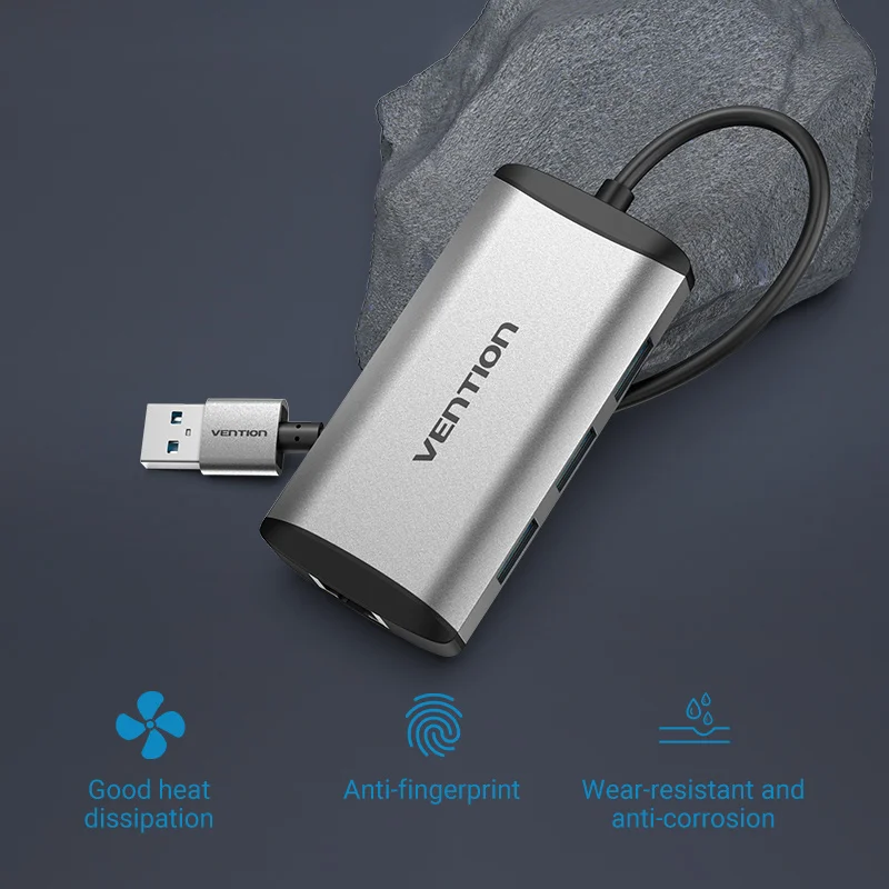 Высокоскоростной концентратор Vention USB 3 0 адаптер к RJ45 Ethernet Разветвитель 1000 Мбит/с