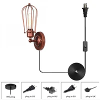 wire cage rose gold wall sconcerustic metal plug in wall lampvintage indoor wall sconceindustrial wall light fixtures