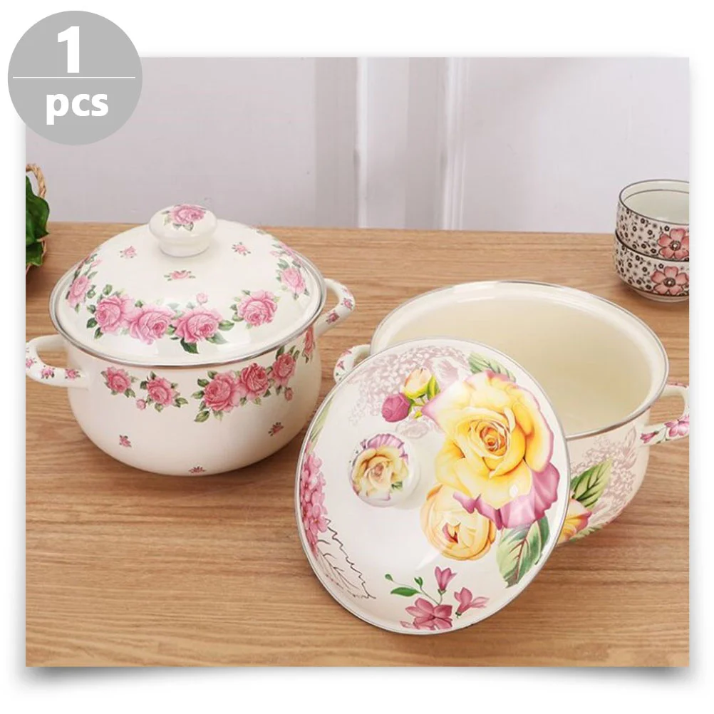 Practical Stew Pot Kitchen Stockpot Enamel Cooking Thickened Stock | Дом и сад