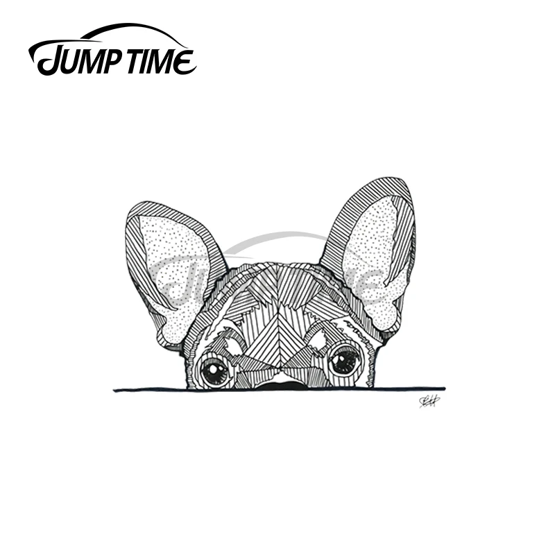 

JumpTime 13x3,3 см для щенка французского бульдога Oeeker Автомобильная Наклейка Виниловая пленка для оклеивания автомобилей, Обёрточная Бумага жив...