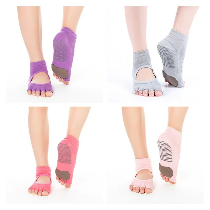 

Cotton New Ladies Yoga Five-toed Non-slip Ankle Socks Socks Polka Dot Pilates Fitness Gym Socks Ladies Sports Cotton Socks