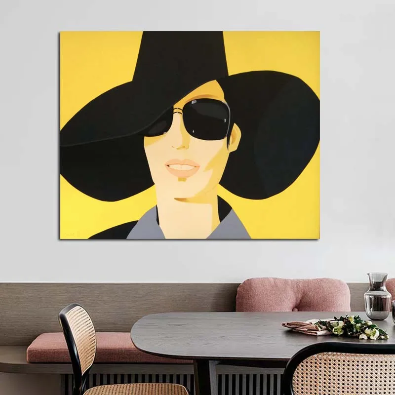 Желтый фон Alex Katz настенная Картина на холсте плакаты современная живопись