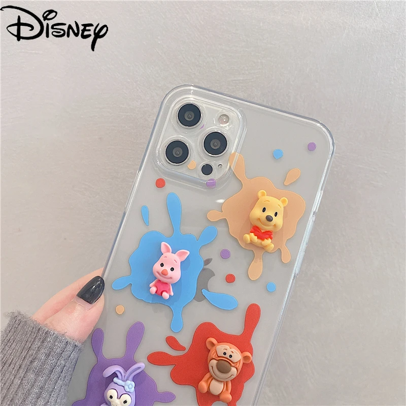 

Disney Cute Three-dimensional Cartoon Pooh Tigger Girl Phone Case for iPhone6S/7/8P/X/XR/XS/XSMAX/11/12Pro/12mini/11promax/se