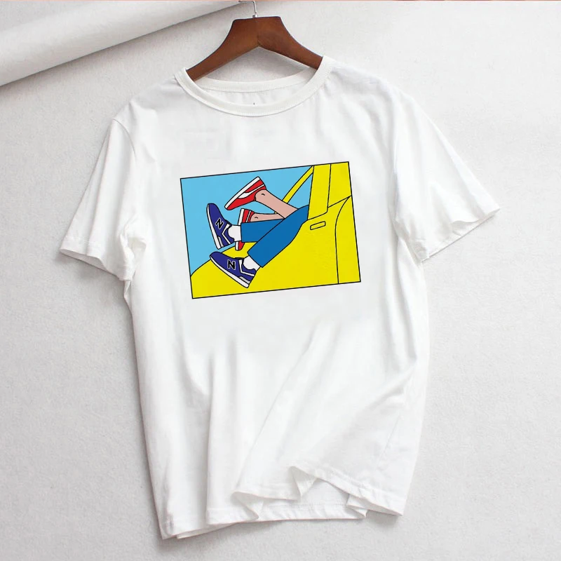 Веселая футболка с изображениями Анны лоччи серии SneakerSutra женская ulzzang Harajuku