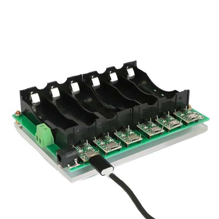 6 слотов 18650 зарядное устройство pcb li ion батарея умное diy usb 5V устройство|Аксессуары