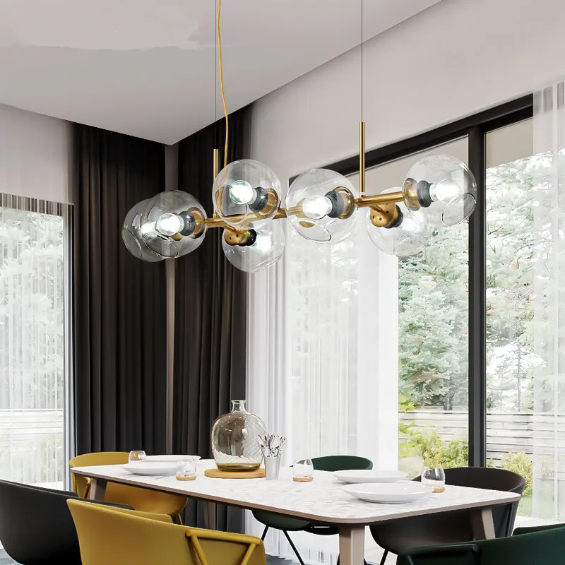 Современные стеклянные светодиодные люстры Потолочные Подвесные Люстры для