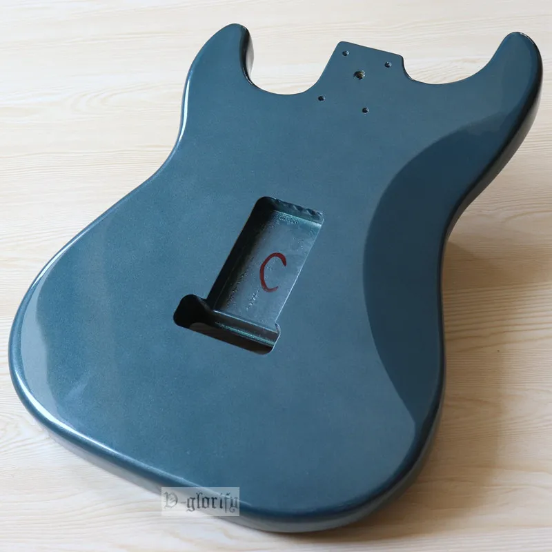 neue ankunft aqua blau st elektrische gitarre körper pappel holz gitarre teile gute qualität guitarre barrel für diy free global shippi