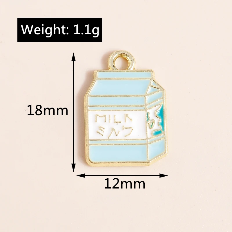 10 шт. 18*12 мм милые эмалевые молочные Подвески для изготовления ювелирных изделий