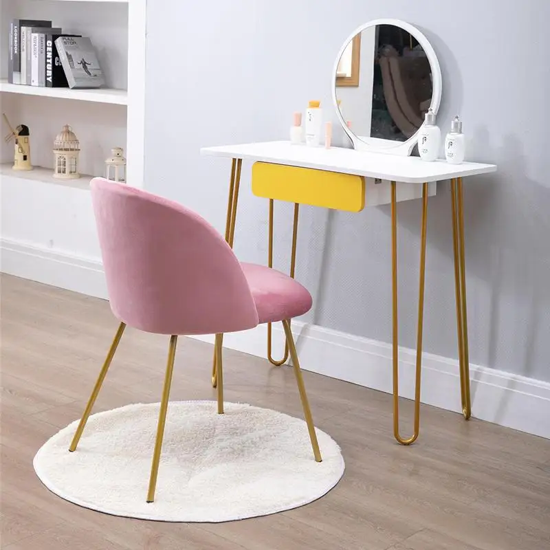 Скандинавская простая спинка для спальни туалетный столик девушек стул макияжа