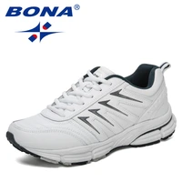 bona 2021 new designers classics running shoes men outdoor sport action leather sneakers man light casual anti skid footwear