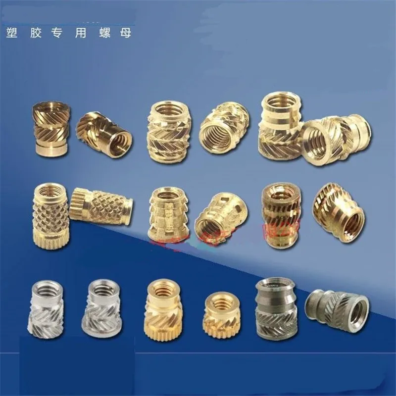 STKC-832-4/6/8/24 Brass Insert Nut Blind Molded-in Threaded Knukles Nuts Insertos Knurling Copper Rivet Rivnut Ecrou Inserti PCB |