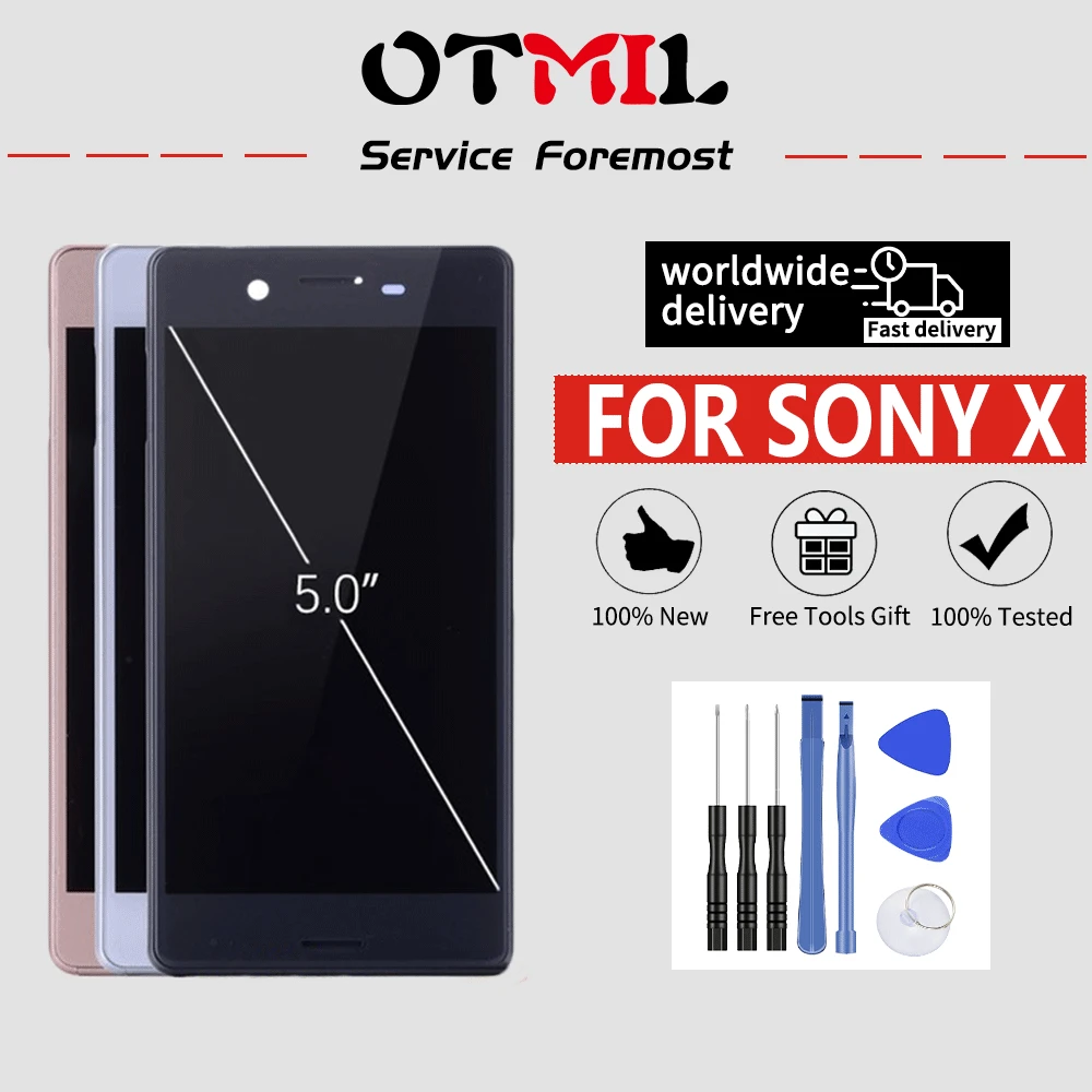 5 0 дюйма без битых пикселей черный белый розовый золотой для SONY Xperia X F5121 F5122 ЖК