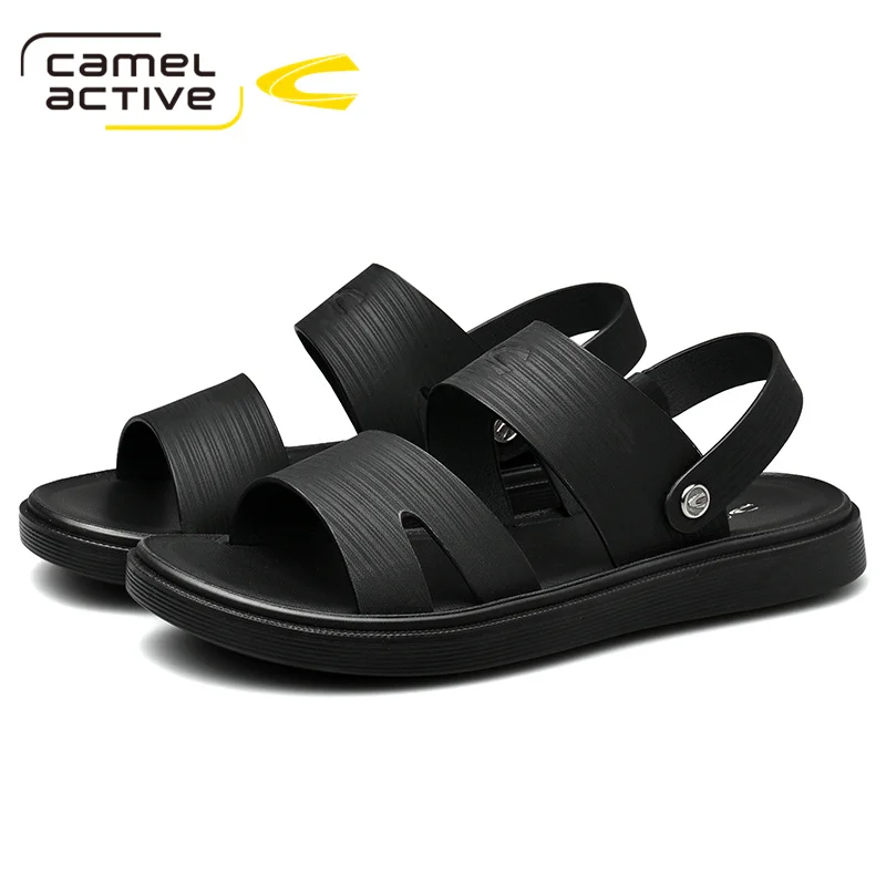 Мужские сандалии из натуральной кожи Camel Active коричневые дышащие пляжные в стиле