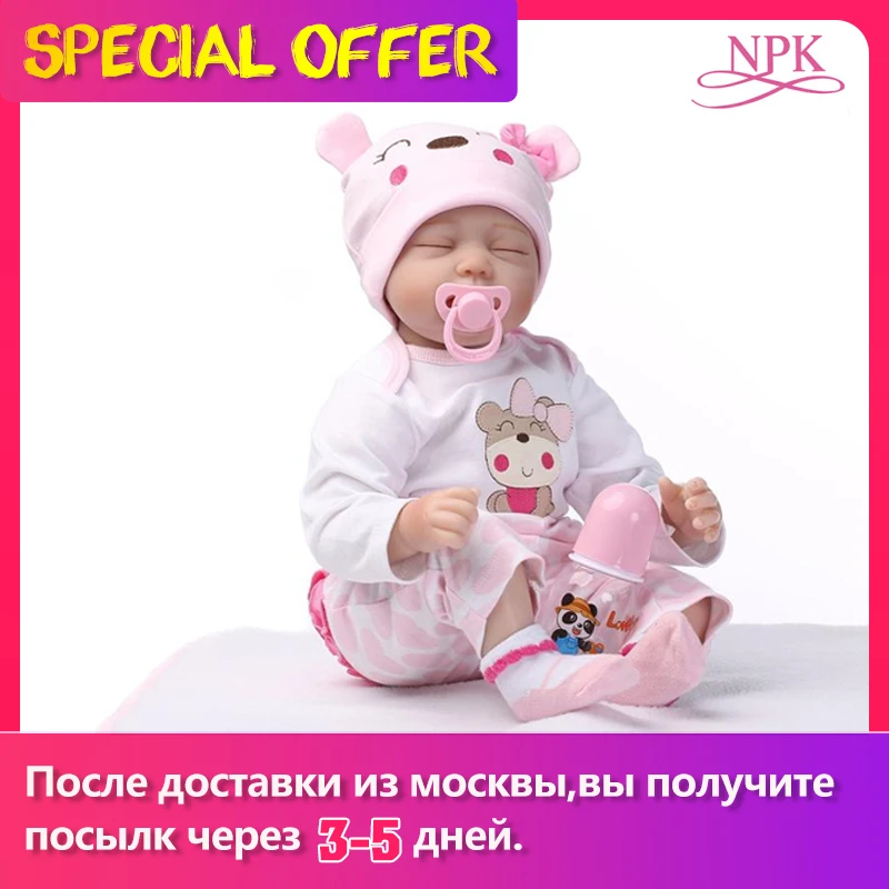 Кукла реборн силиконовая Реалистичная 55 см с одеждой для детей|silicone reborn babies|silicone