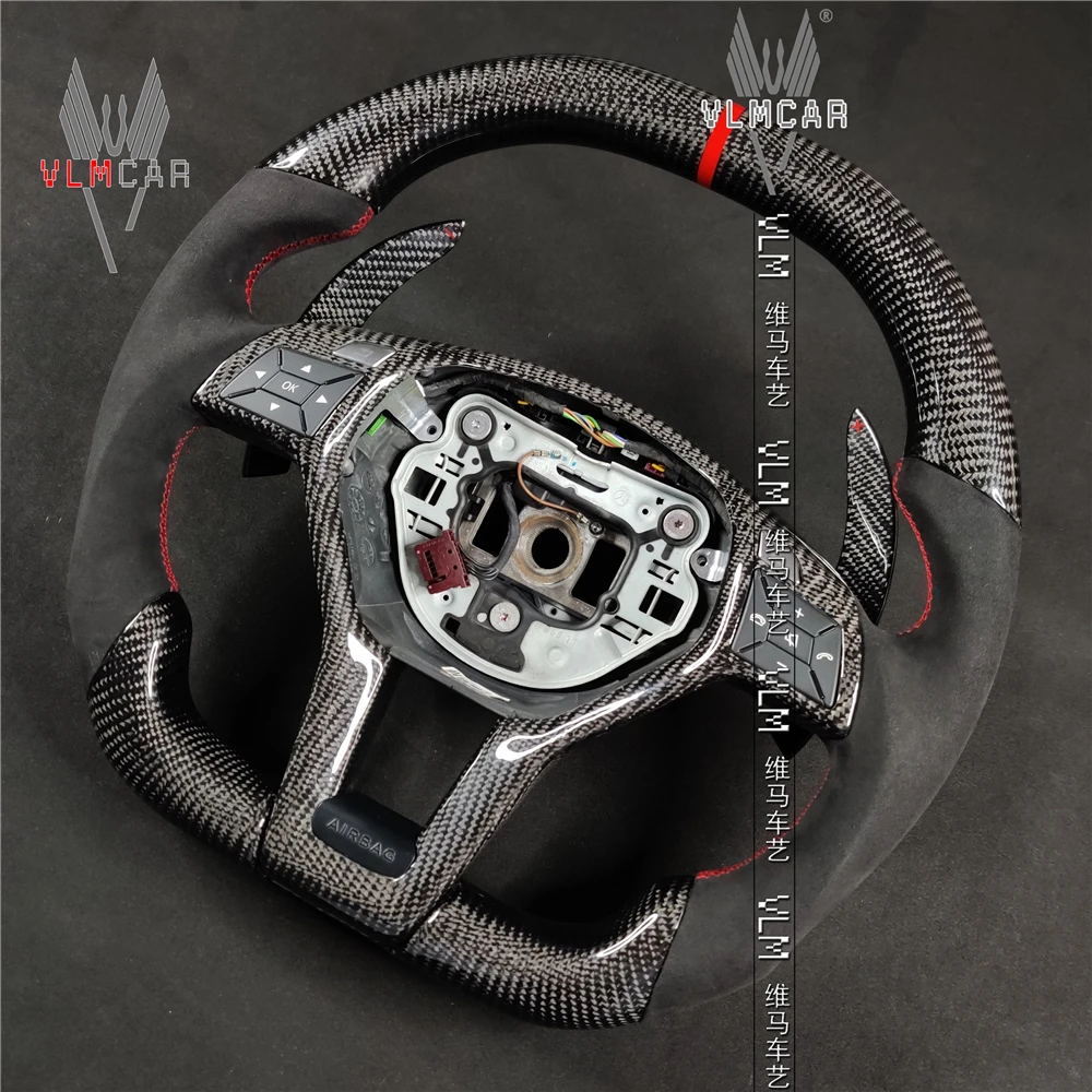 Частный изготовленный на заказ руль из углеродного волокна для c класса W204 E class