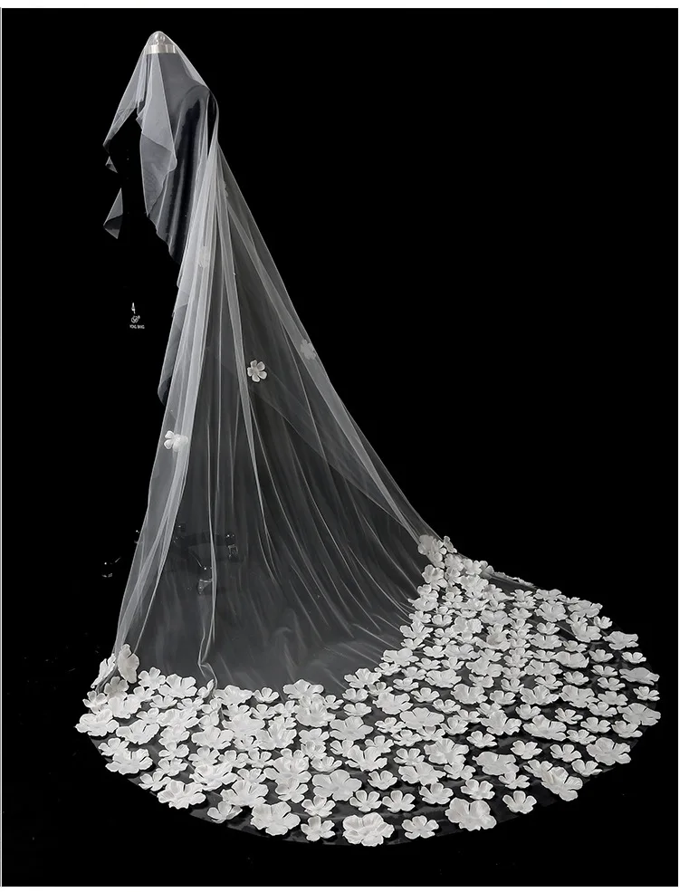 

New Wedding Lace Veil In Stock Wholesale High Quality Bridal Petal Veil