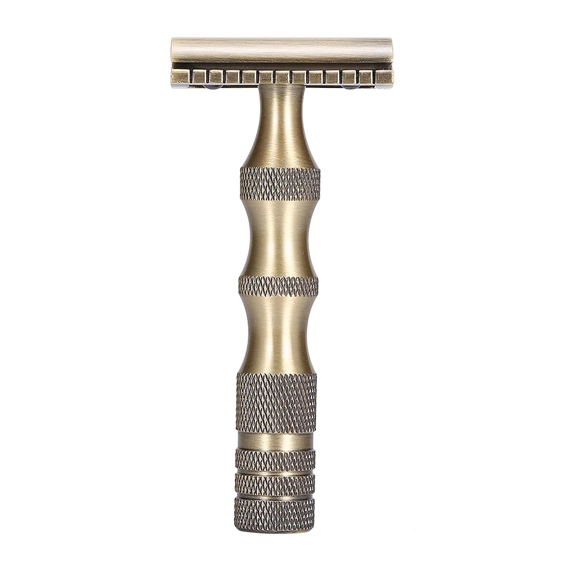 Metal Brass Short Handle Classic Manual Shaver Heavy Duty