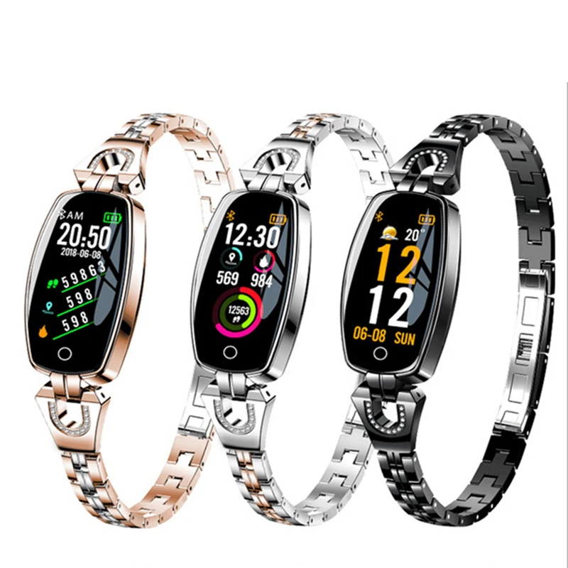 

Модный женский смарт-браслет с пульсометром и тонометром, смарт-браслет с фитнес-трекером, Смарт-часы, женский браслет для девушек