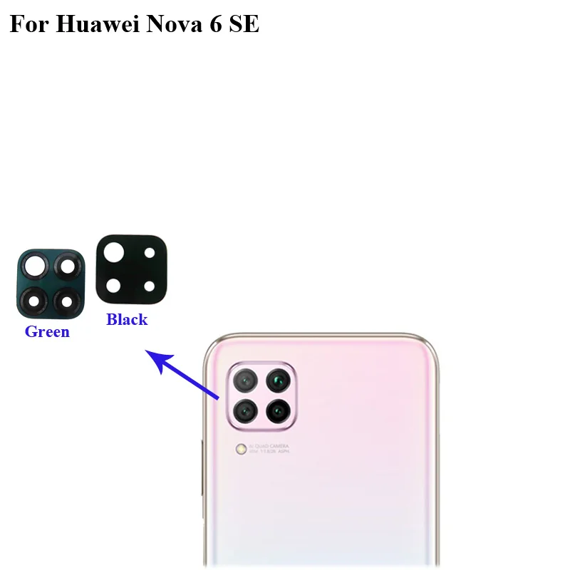 

1PC High quality For Huawei Nova 6 SE Back Rear Camera Glass Lens test good For Huawei Nova 6SE Nova6 SE Replacement Parts