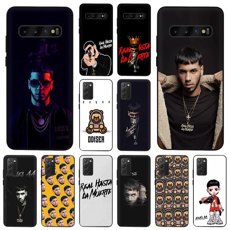 

Phone Case For Samsung Galaxy A70 A50 A40 A30 A20s A10e A80 A90 F41 F22 F52 F62 A03S A7 2018 A9 Anuel AA Black Soft Matte Cover