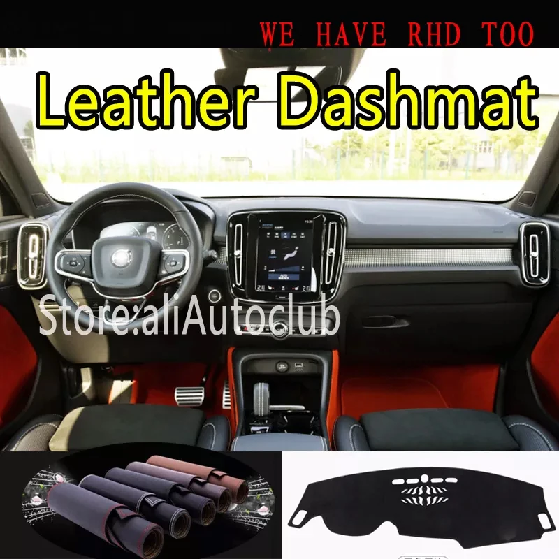 

For Volvo Xc40 2018 2019 2020 2021 Leather Dashmat Dashboard Cover Pad Dash Mat Sunshade Carpet Car Styling Accessories Auto