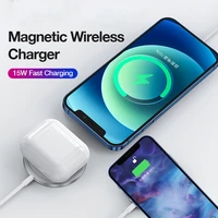 15w magnetic wireless charger for iphone 12 pro max 12pro qi fast charger for iphone 12 mini usb c pd adapter magsafing