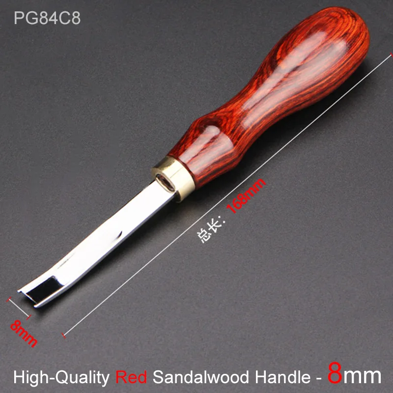 Red Sandalwood 8mm Кожа ремесло кромки истончение инструмент, Diy обрезки машина для изогнутого угла круглый Edger лезвие лопаты кожевенное ремесло широкий 10 мм - Цвет: Red Sandalwood 8mm