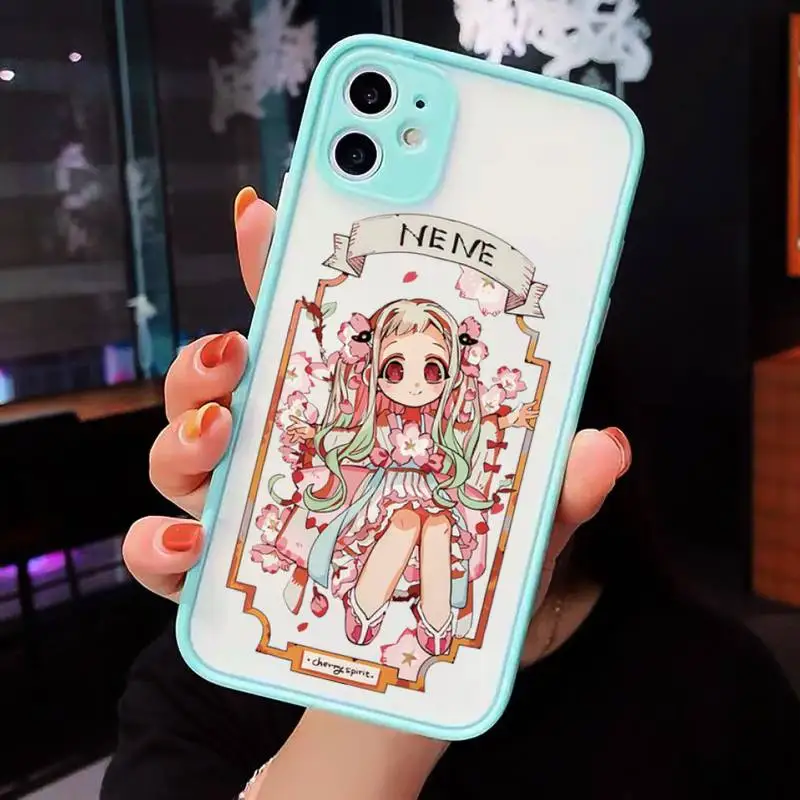 

Toilet Bound Hanako Kun Phone Case For iPhone 12 11 Mini Pro XR XS Max 7 8 Plus X Matte transparent blue Back Cover