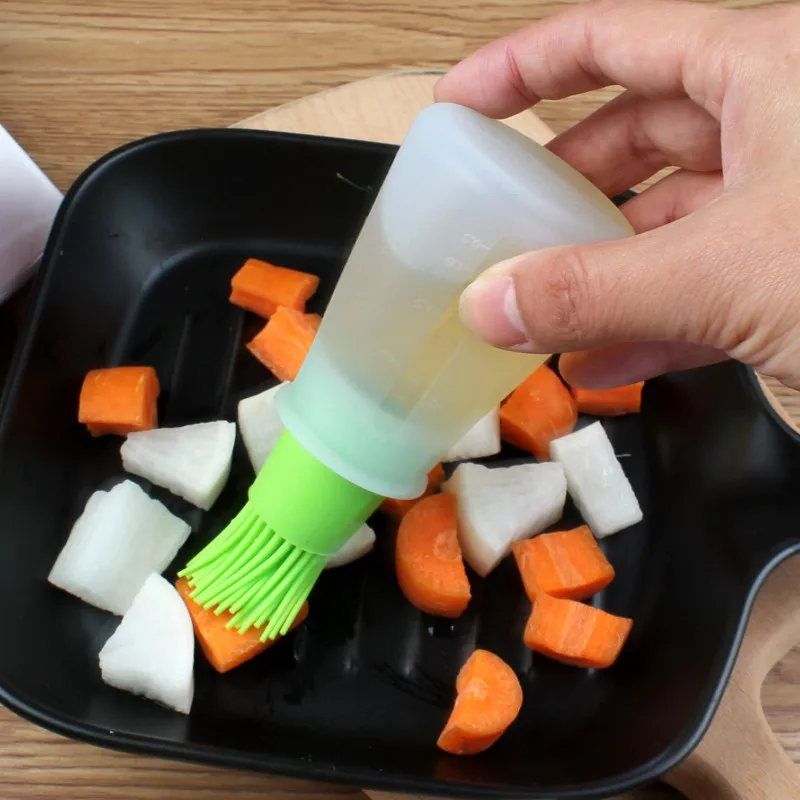 1 шт Силиконовая бутылка для масла с щеткой щетка закусок кухонный инструмент