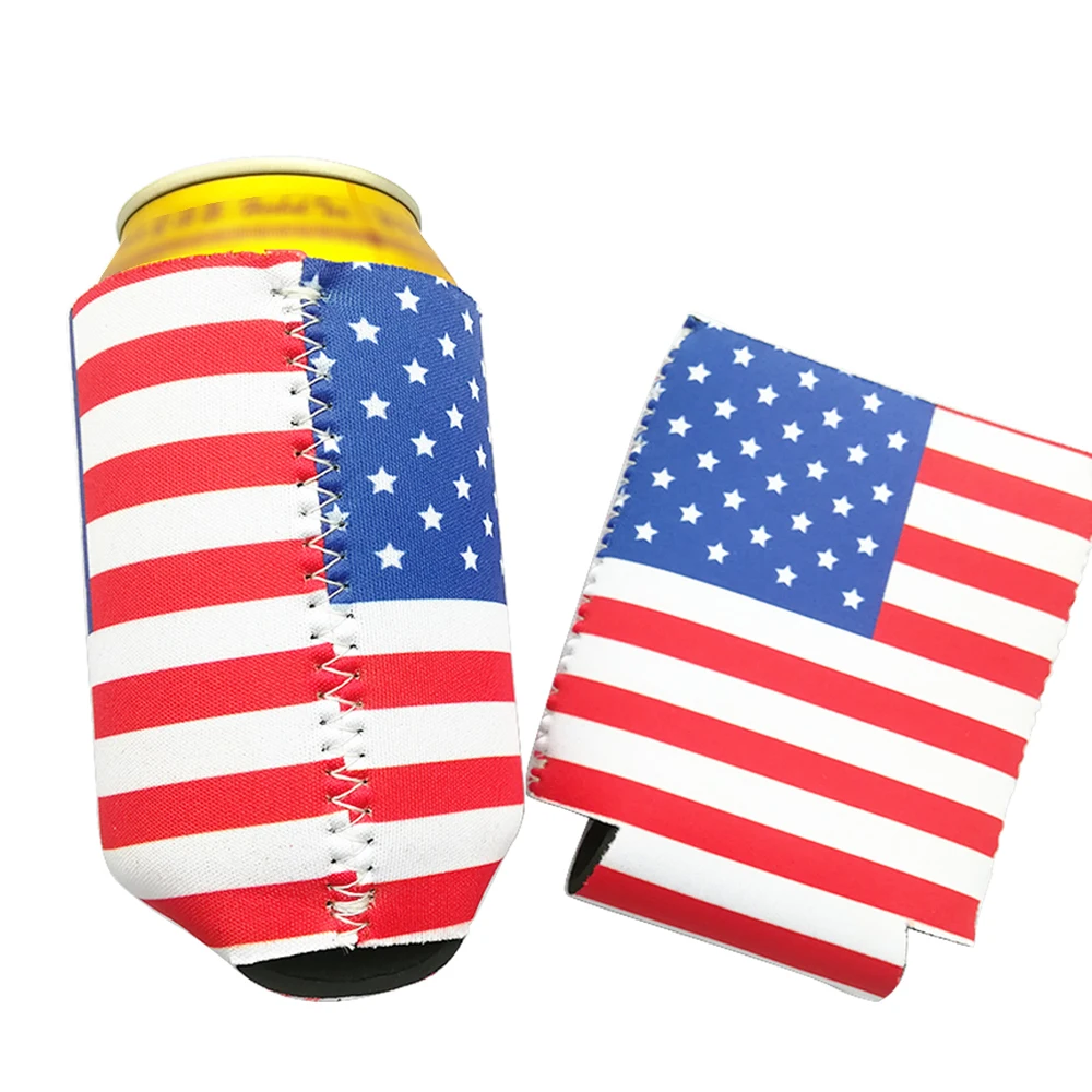 Забавный держатель для банок с рисунком флага США декоративные банки