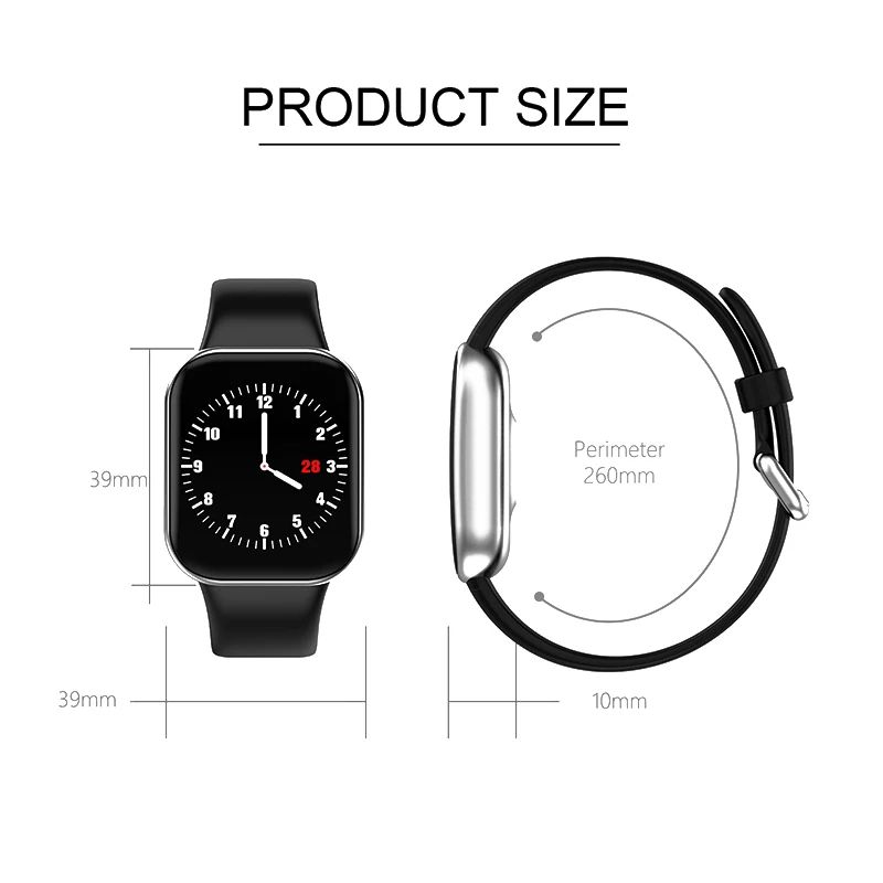 

Smart Watch Men Bluetooth Watch Heart Rate Monitor Blood Pressure IP68 Fitness Tracker Wristband Smart Watch for Android or IOS