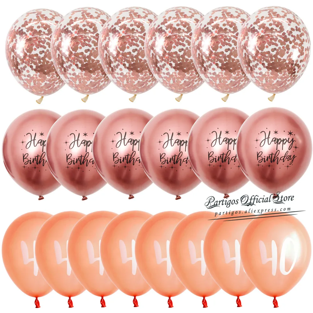 Набор разноцветных хромированных гелиевых шаров с конфетти 1 комплект | Дом и сад