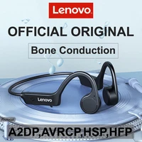 lenovo x4 true bone conduction earphones run sport waterproof wireless bluetooth headphones light long standby earbuds